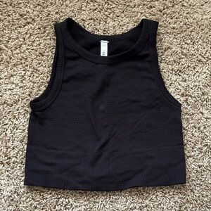 Nikibiki Black Ribbed Crop Top
